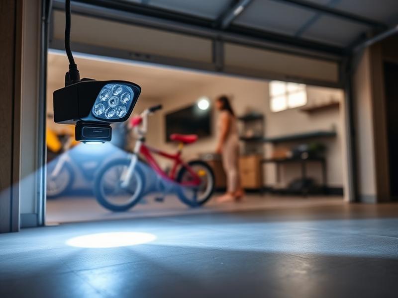 Garage door safety sensor and photo eye system protecting family members